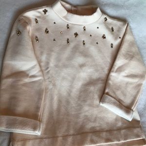 J.Crew crewcuts kids soft peach zipped sweatshirt